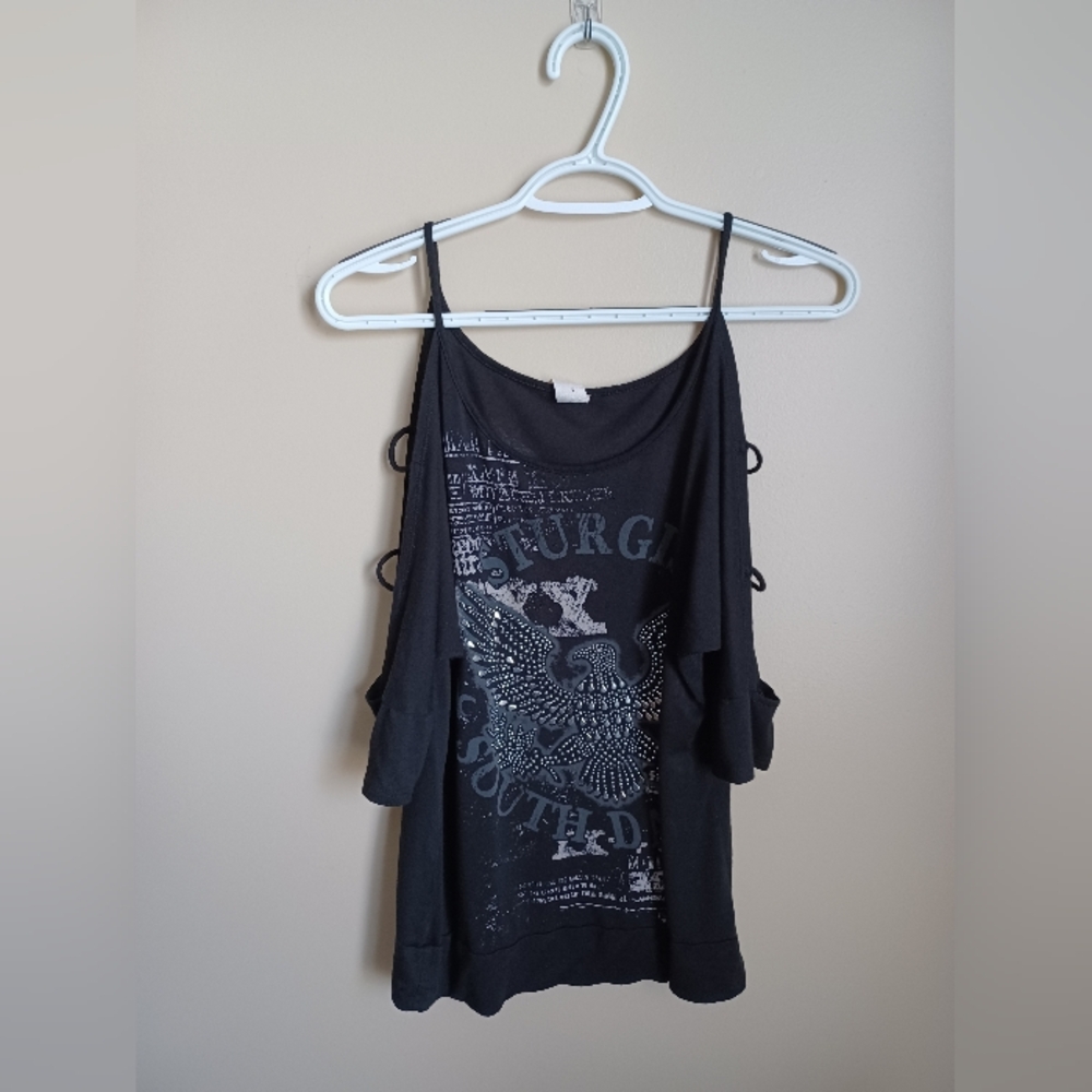 Women's Size‎ XL Sturgis South Dakota Eagle Black Shirt